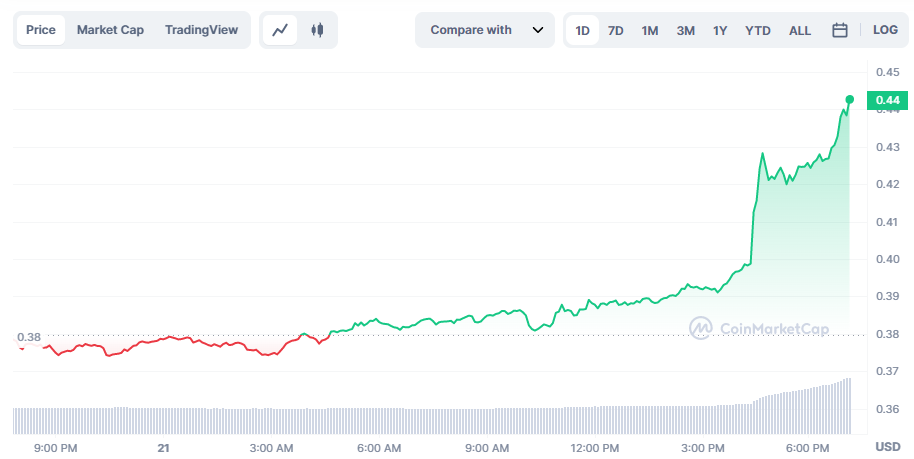 XRP 24 hour charts