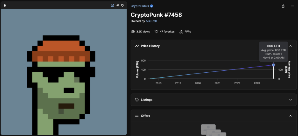 CryptoPunk NFT #7458