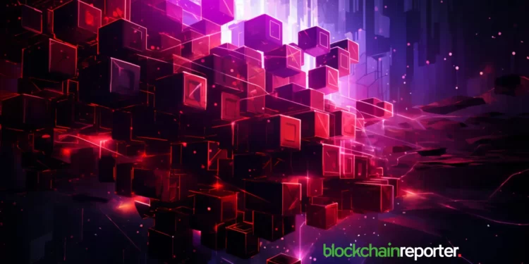 purple-and-red-blockchains