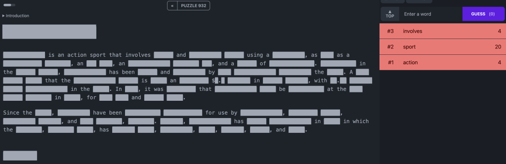 Redactle: A Comprehensive Guide to the Word-Guessing Puzzle Game 3 Screenshot 2024 10 25 at 12.27.55 1