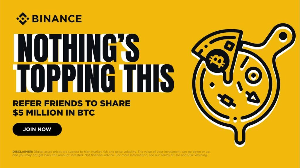Binance Celebrates Bitcoin Pizza Day with Record Breaking $5 Million BTC Giveaway 2 binance pizza