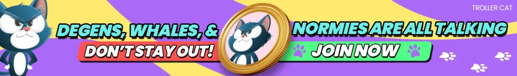 Best Meme Coin to Buy Today: Turn $1000 into Over $70k with Troller Cat Presale as Mog Coin and Turbo Rip Higher 1 tcatbanner56316 1