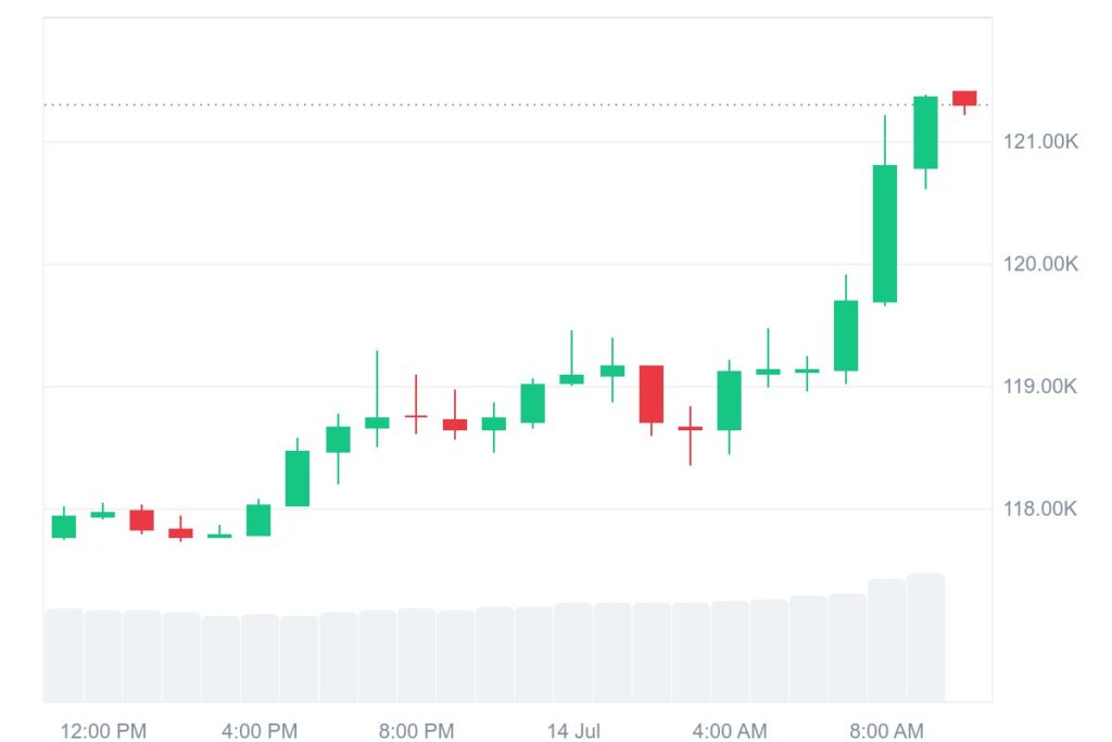 $BTC Hits $121K $BTC Hits $121K