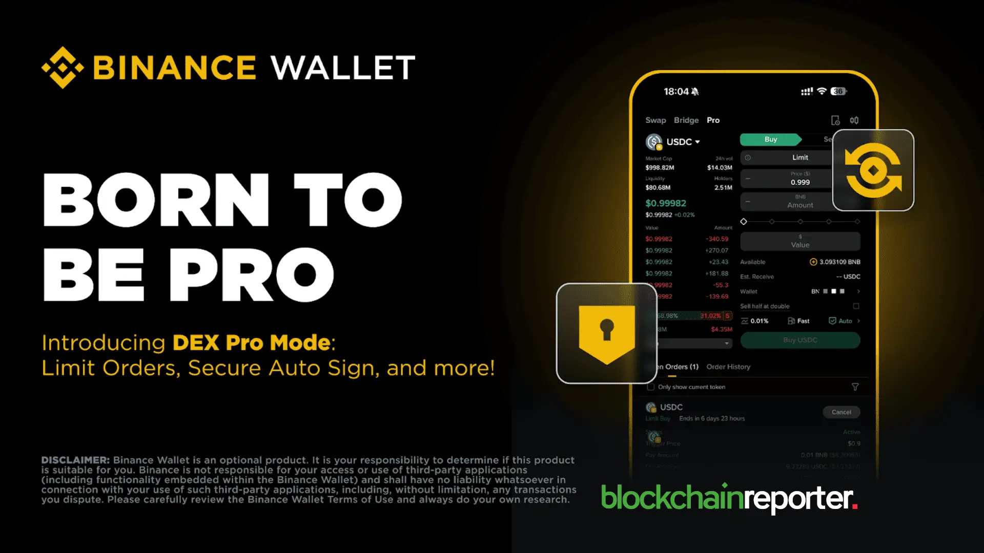 Binance Wallet Rolls Out DEX Pro Mode, Combining Secure Auto Sign with Advanced DeFi Tools
