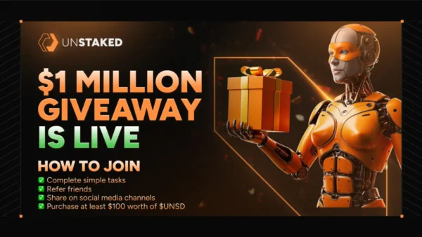Unstaked Gains Traction With $1M Giveaway While Stellar Rises and Uniswap Falters From Whale Exit