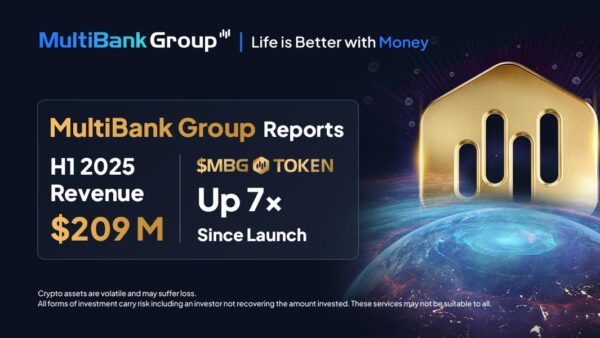 MultiBank Group Delivers Record H1 Results with $209M Revenue and MBG Token Driving 7X Returns Since Launch.