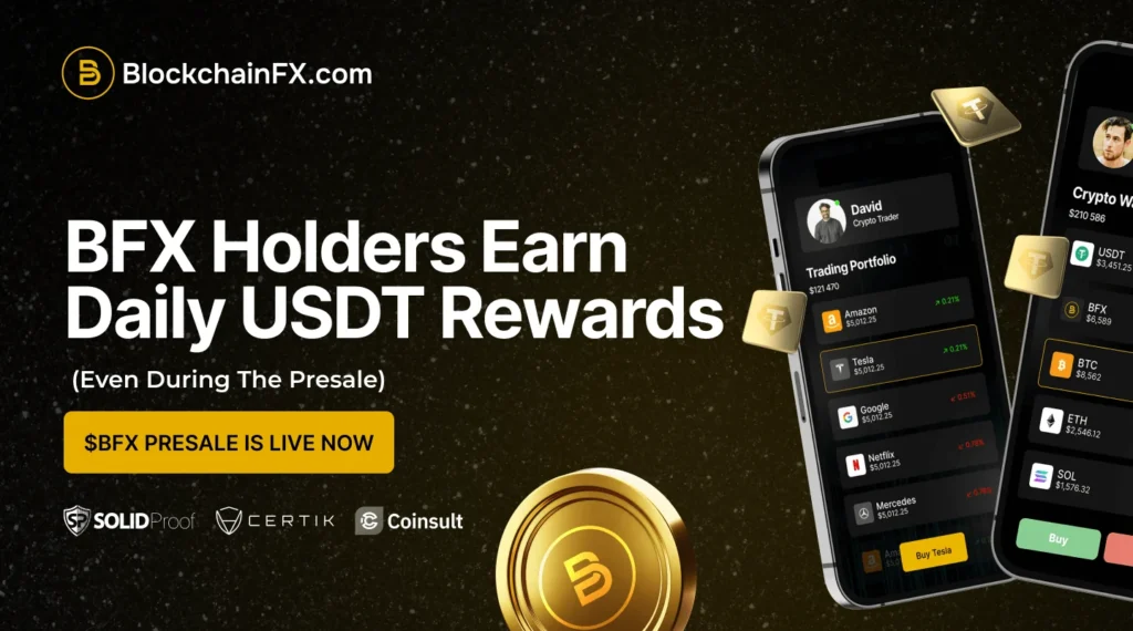 BlockchainFX Presale Explodes Past $4.6M as Investors Move from Sui and Chainlink to the Best Crypto Price Under $1 1 BFX banner