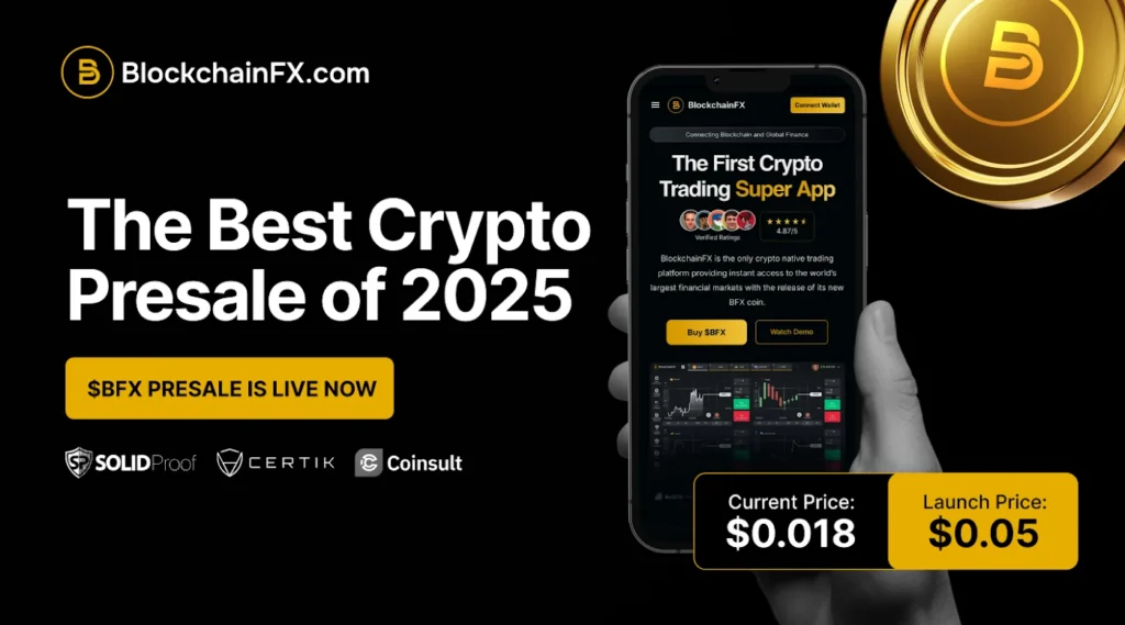 BlockchainFX Presale Explodes Past $4.6M as Investors Move from Sui and Chainlink to the Best Crypto Price Under $1 2 bfx55