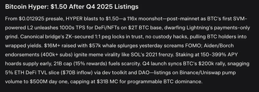 Bitcoin, Solana Price Predictions: Grok AI Reveals Next Crypto to Explode 4 HYPER 42663 3