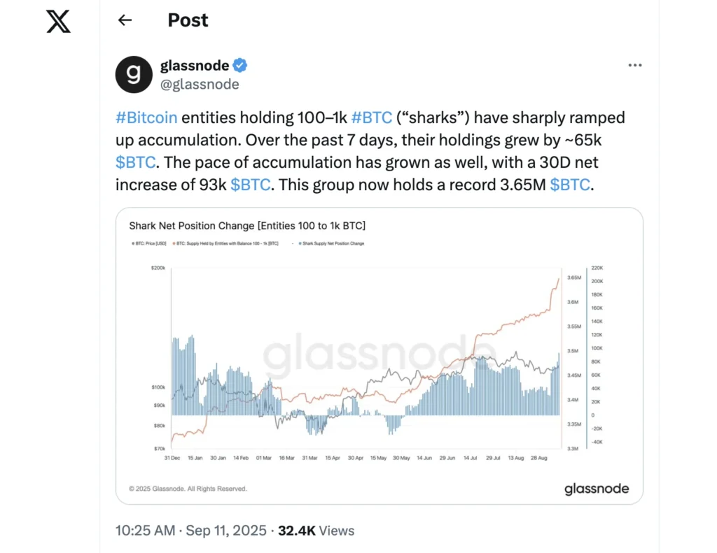 Bitcoin Whale Wallets Add $7.3B in September as ETH and SOL See Increased Accumulation 2 chart1351 3