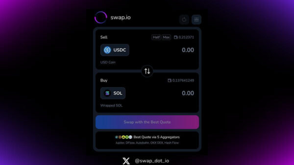 Swap.io Launches Multi-Router Aggregation Exchange for the Solana Ecosystem