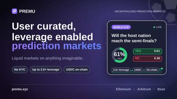 Premu Opens User-Created, Leveraged Prediction Markets Ahead of the 2026 World Cup