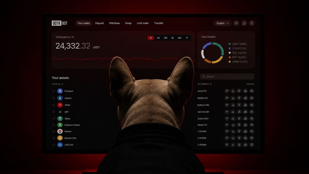 001k.bot. Web Platform Review: From Telegram Bot to Full Crypto Management Interface 1 bot1