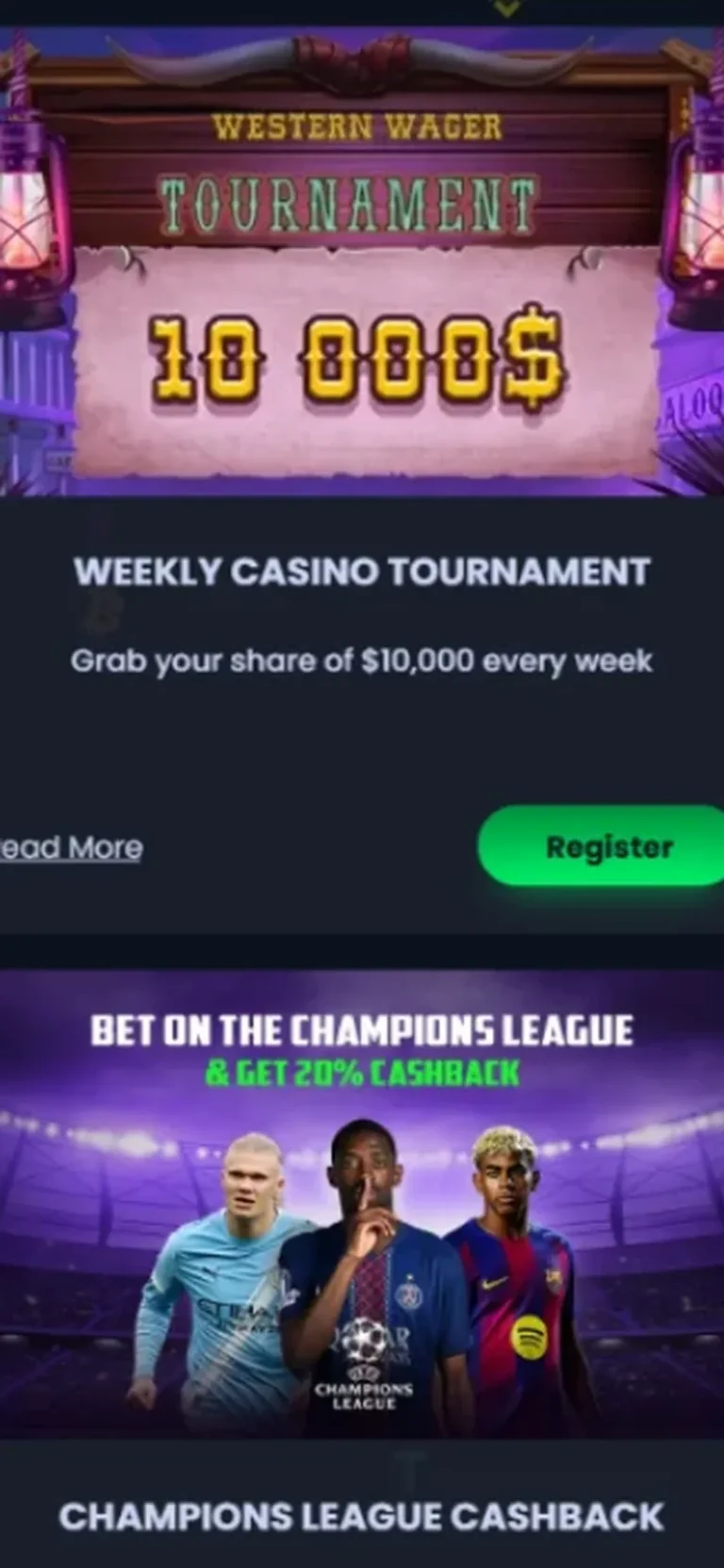 Jackbit casino interface screen 1