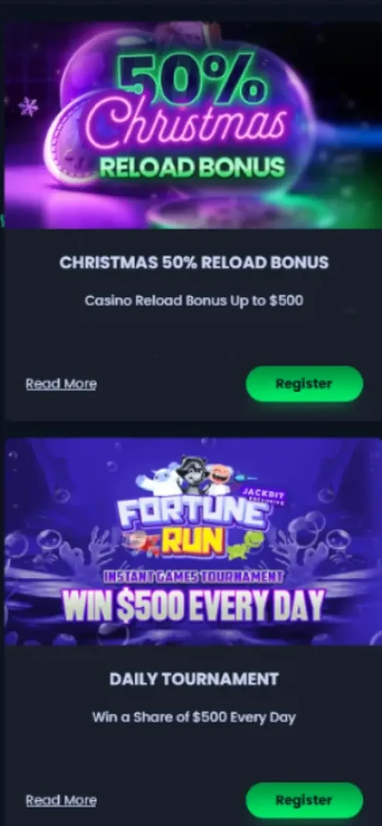 Jackbit casino interface screen 2